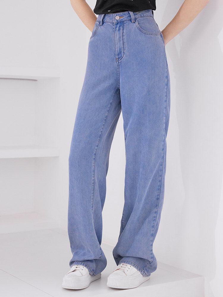 Denim Blue Full-Length Jeans GOELIA