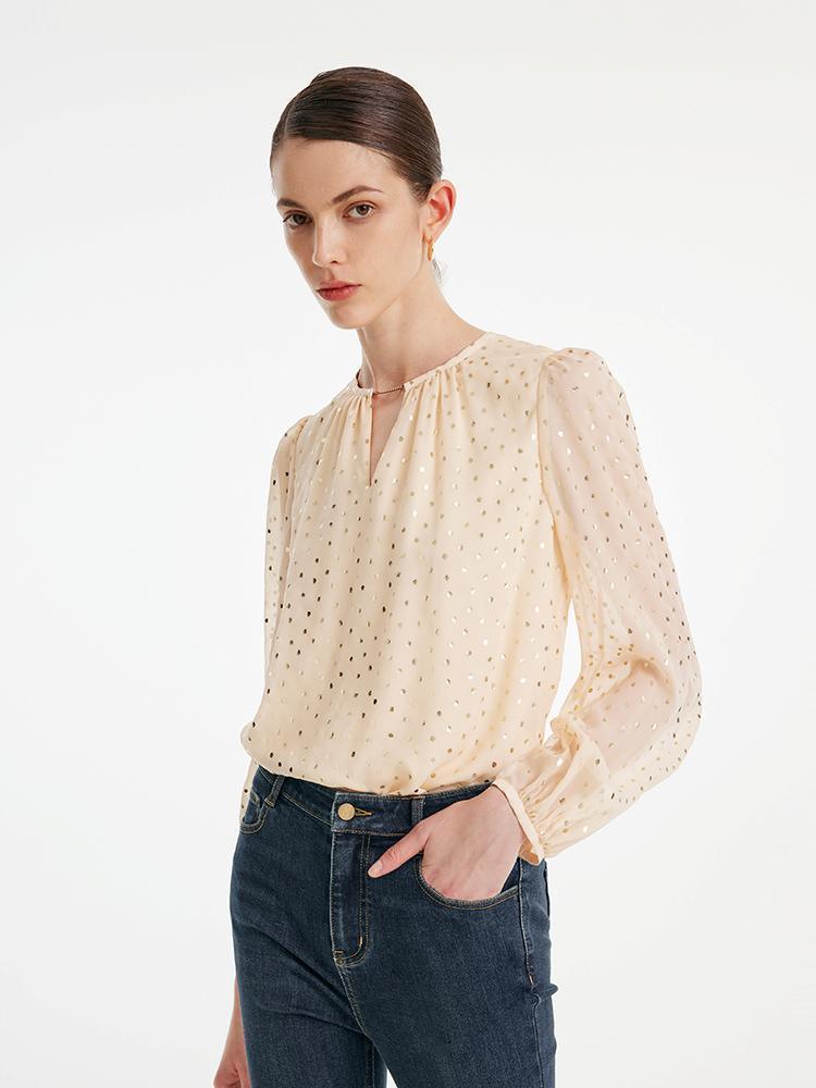 10 Momme Silk Printed Woven Shirt GOELIA