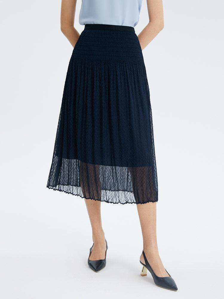 Double-Layer Hand-Pleated Skirt GOELIA