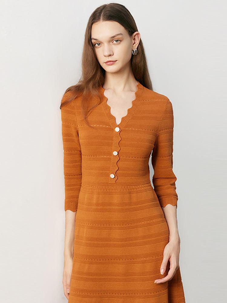 Pre-Order Tencel Woolen Knitted Dress GOELIA