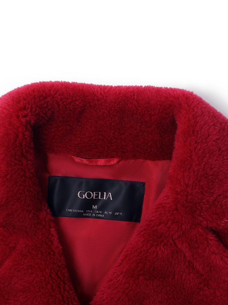 Teddy Lamb Wool Lapel Oversized Coat GOELIA