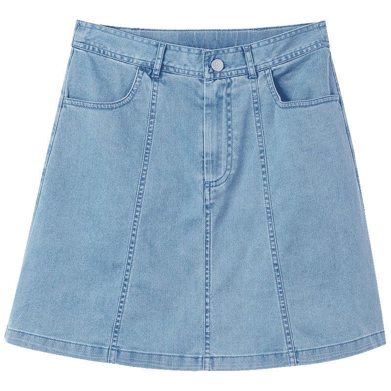 Denim Embroidery Mini Skirt GOELIA