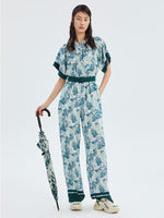 Off-the-shoulder Floral Print Jumpsuit GOELIA