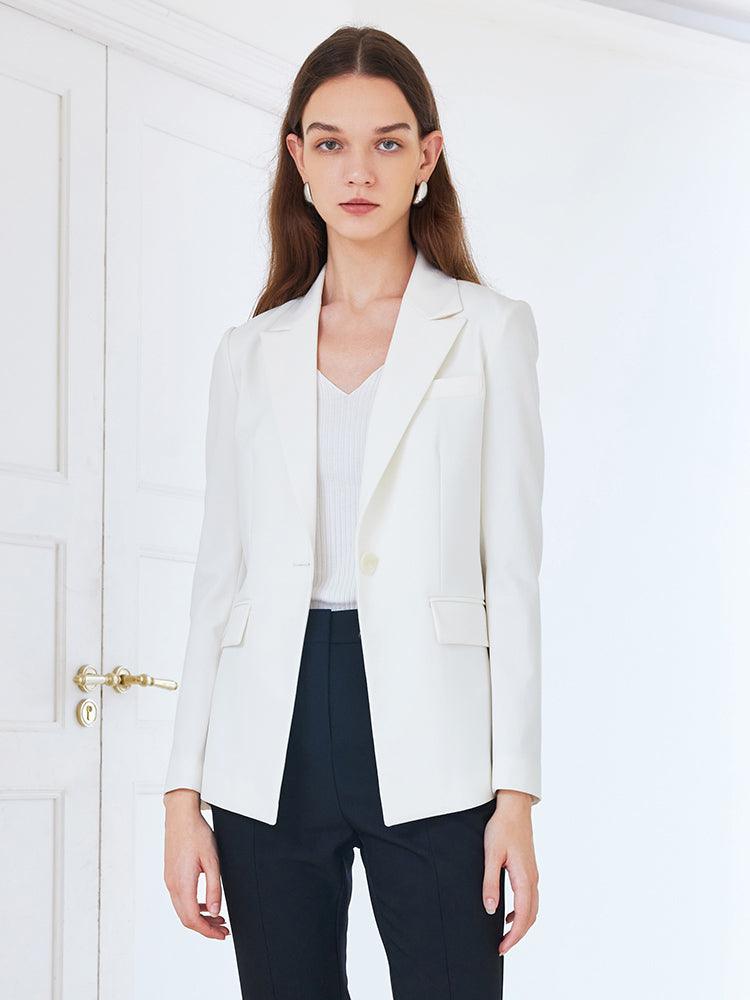 White Slim White Blazer GOELIA