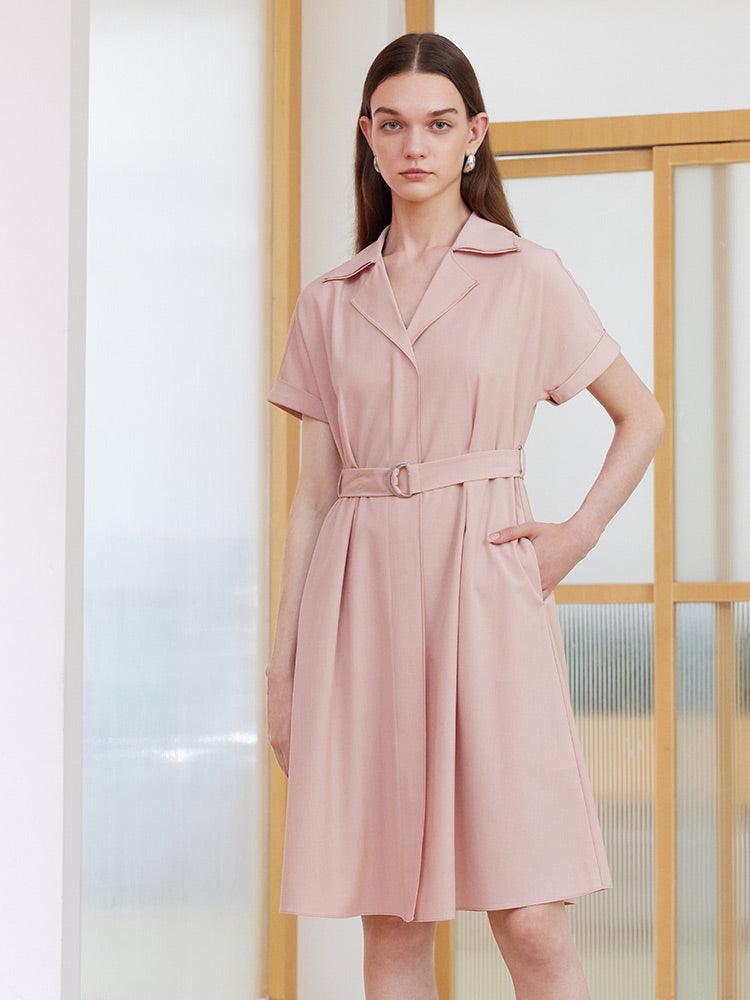 Lapel Collar Shirt dress GOELIA