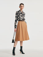 19 Momme Stretch Silk Printed Woven Blouse GOELIA