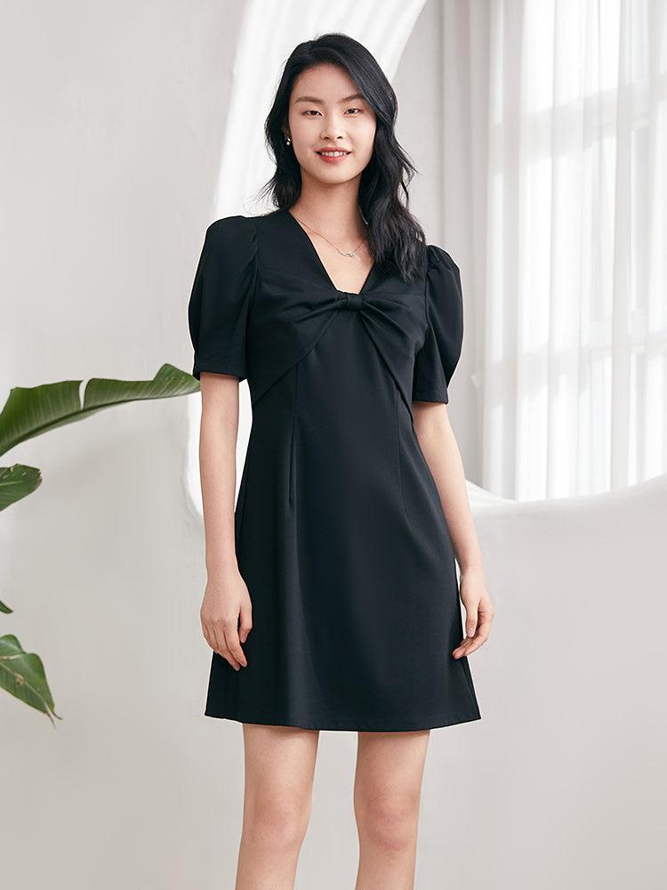 A-shape Bowknot Dress GOELIA