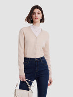 Solid Seamless Cashmere Cardigan GOELIA