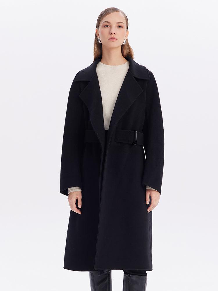 Wrapped Silk Wool Over Coat GOELIA