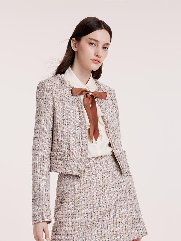 Knitted Tweed Short Jacket GOELIA