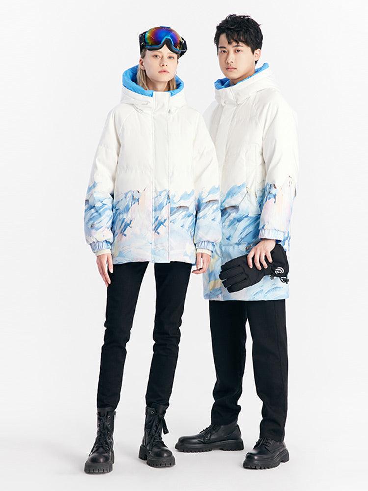 Blue&White Double-Sided Wear Puffer GOELIA