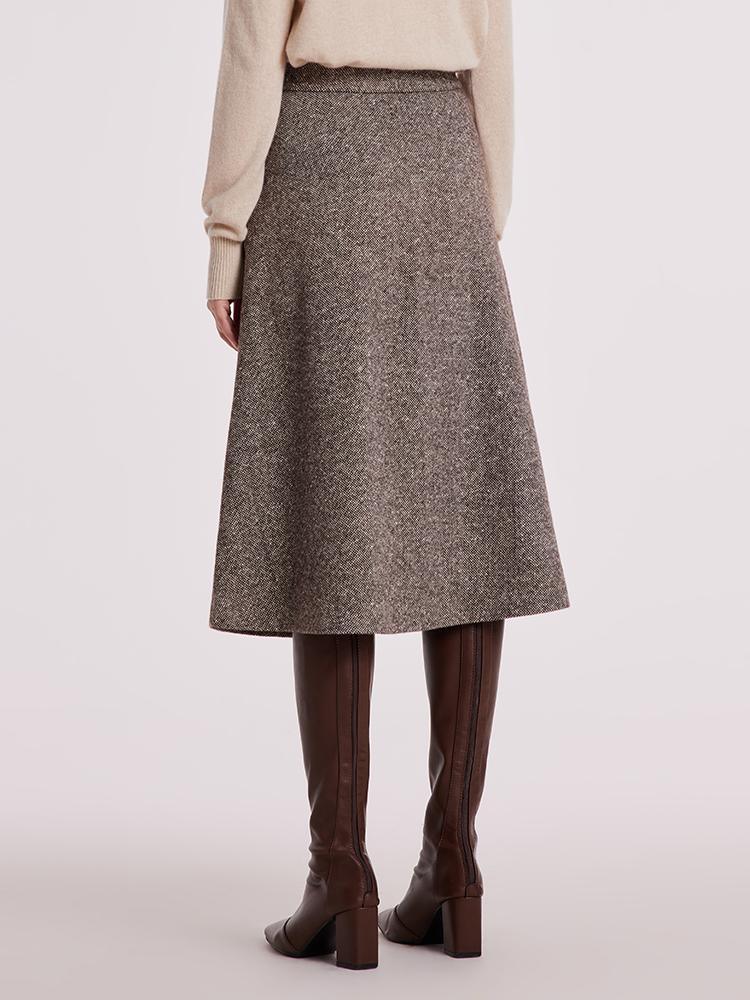 Waisted Washable Woolen Skirt GOELIA