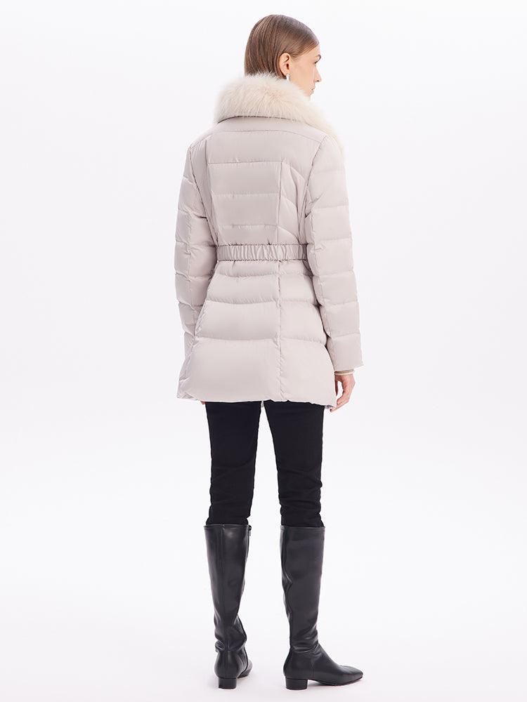 Fox Fur Collar Goose Down Jacket GOELIA