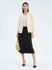 Triacetate Collarless Blazer GOELIA