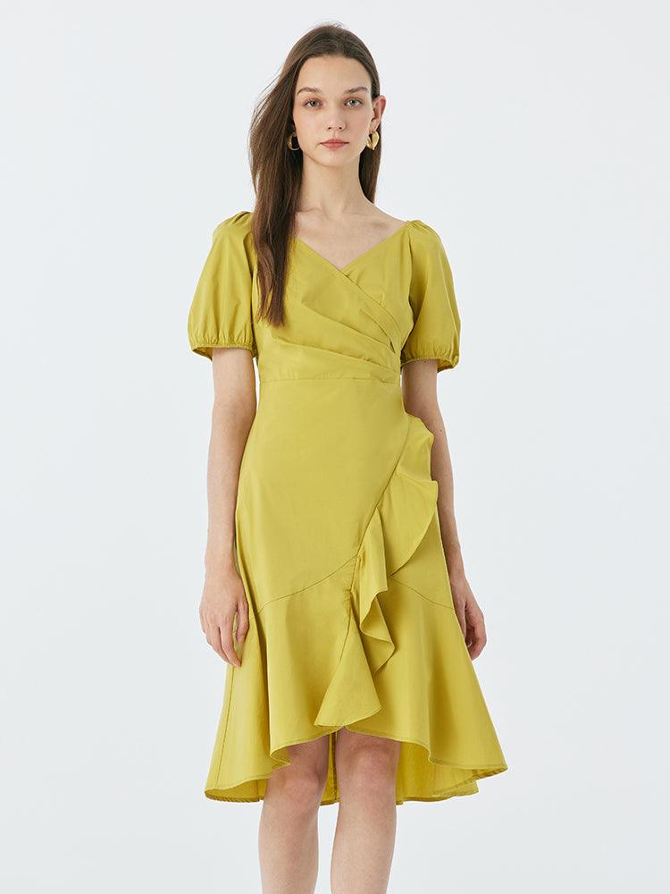 Ruffle Cotton Dress GOELIA