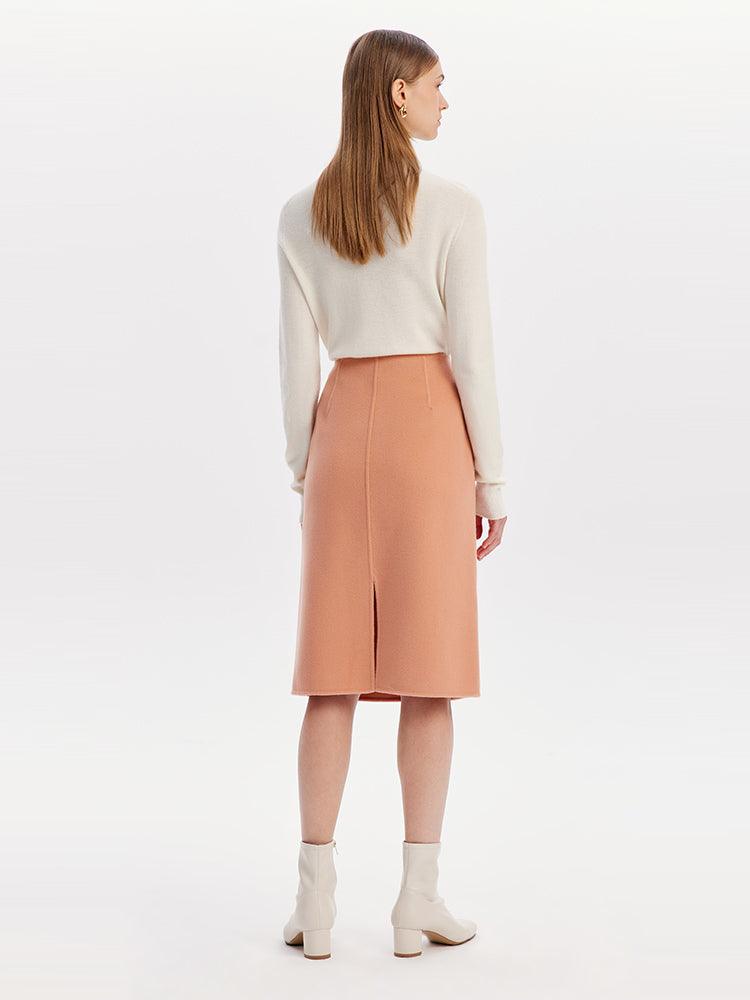 Double-faced woolen skirt GOELIA