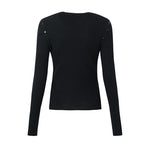 Detachable Sleeve Woolen Round Neck Sweater GOELIA