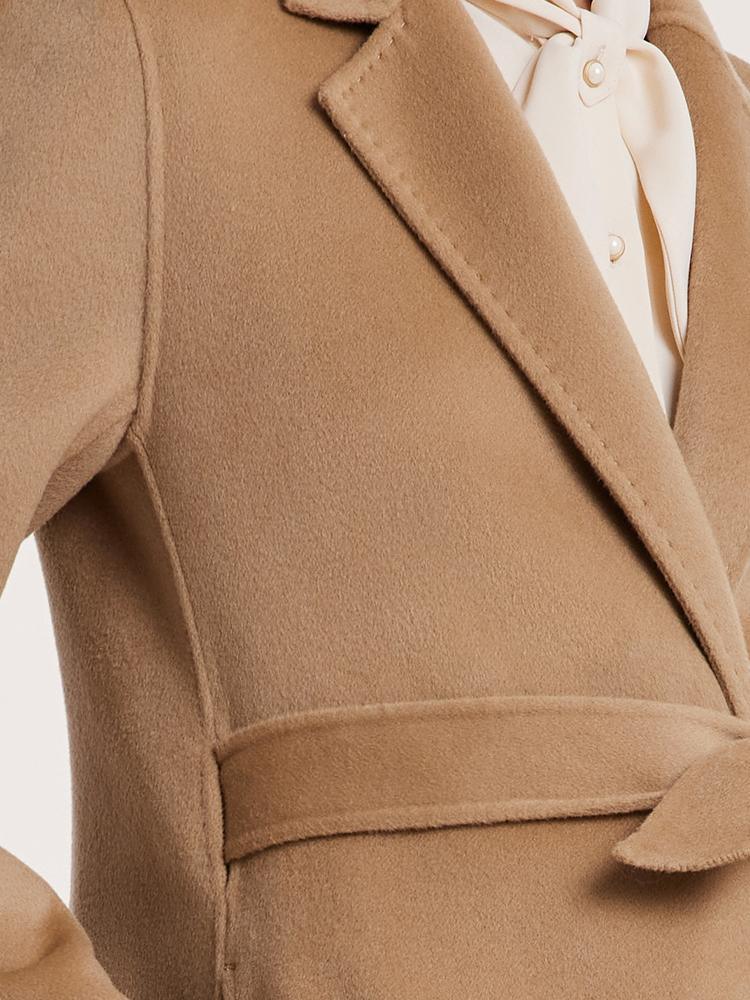 Camel Wool Double-Faced Notched Lapel Coat GOELIA