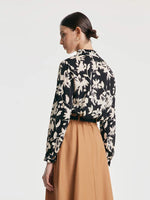 19 Momme Stretch Silk Printed Woven Blouse GOELIA