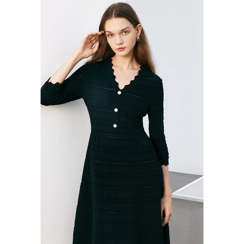 Pre-Order Tencel Woolen Knitted Dress GOELIA