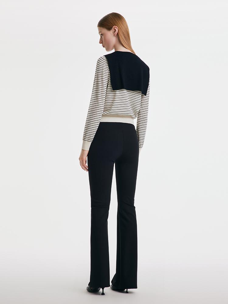 Front Slit Knitted Pants GOELIA