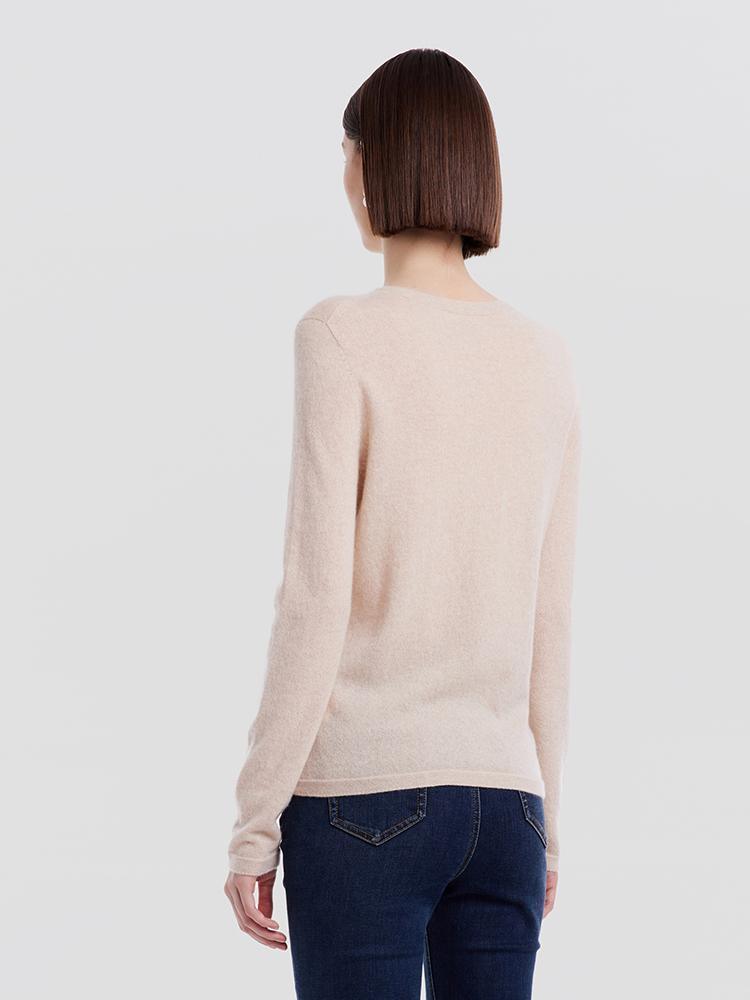 Seamless Cashmere Crew Neck Sweater GOELIA