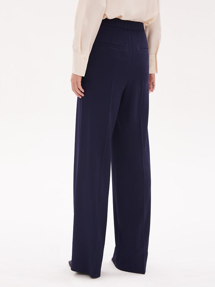 Triacetate Wide-Leg Full Length Pants GOELIA