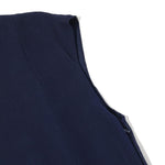 Blue Silk Boat Neck Dress GOELIA
