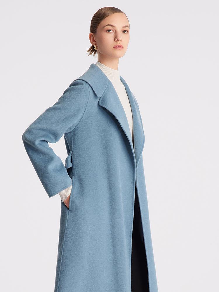 Mid-Length Full Wool Double Woolen Coat GOELIA