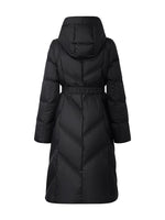 Triple Protection Fabric Gathered Waist Long Goose Down Garment GOELIA