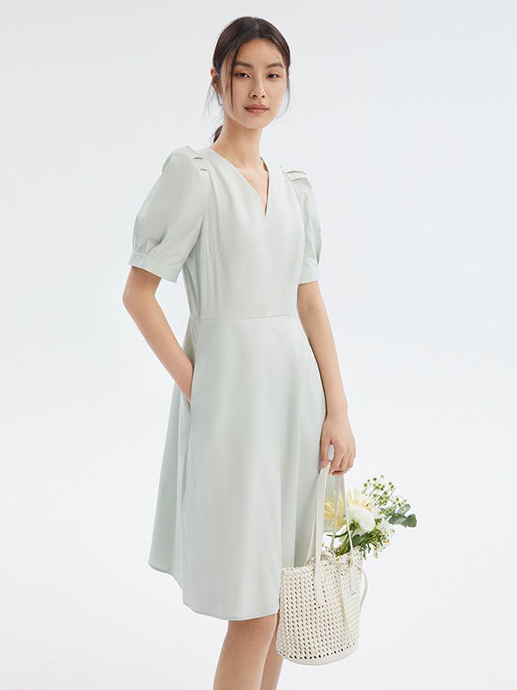 Cotton Dress With Bow-back GOELIA