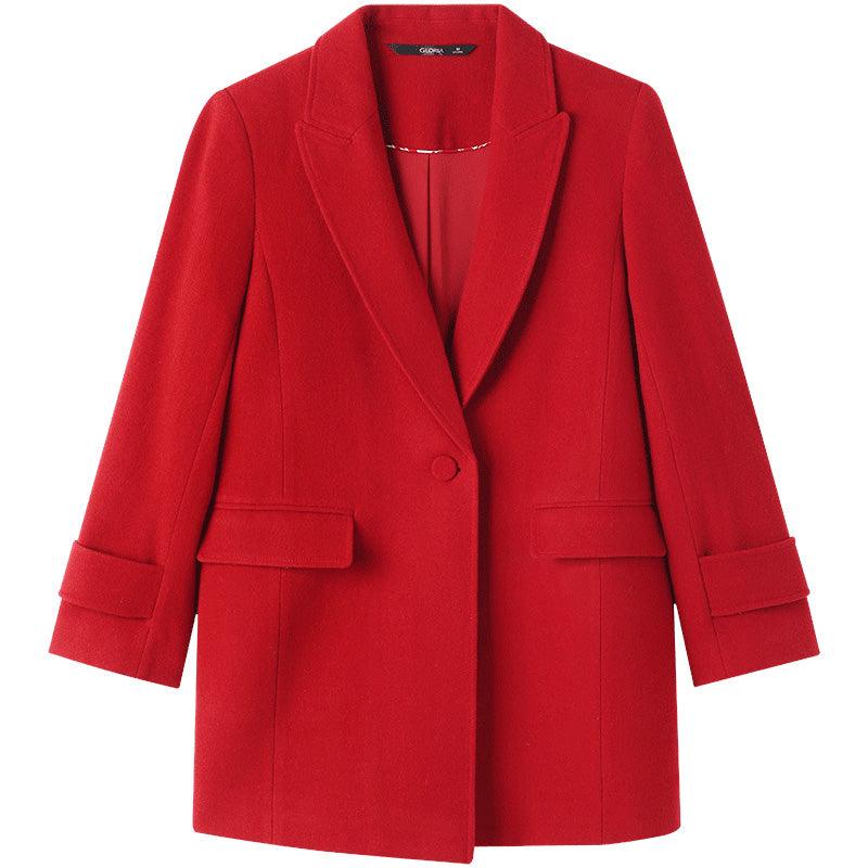 Red Washable Wool Blazer GOELIA