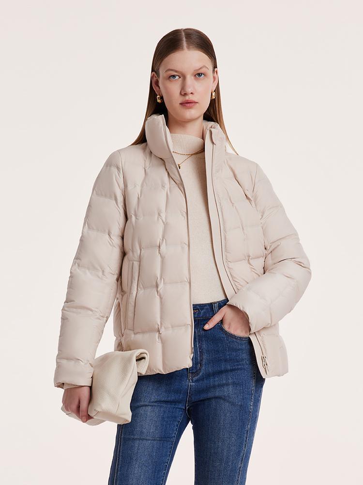 Light Stand Collar Short Goose Down Garment