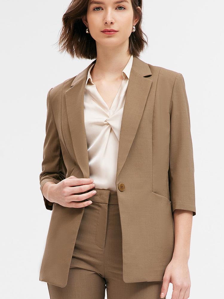 Machine Washable Worsted Wool Blazer GOELIA