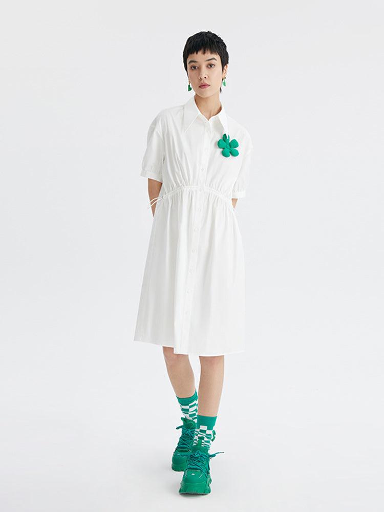 Shirt-Style Dress With Shawl GOELIA