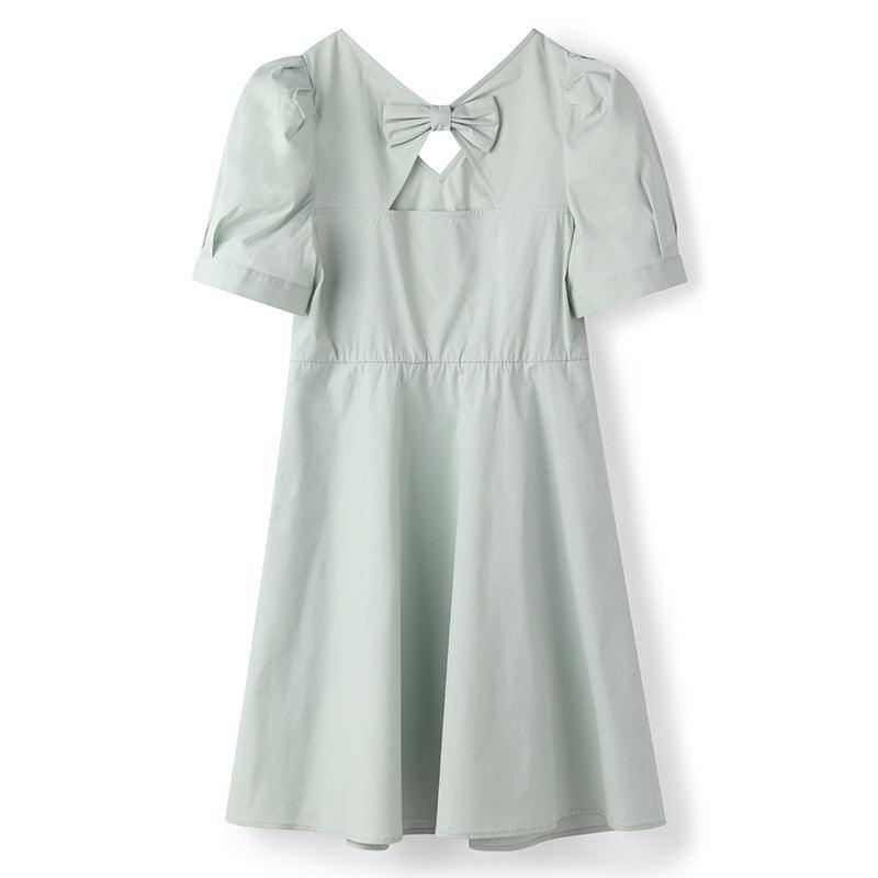 Cotton Dress With Bow-back GOELIA