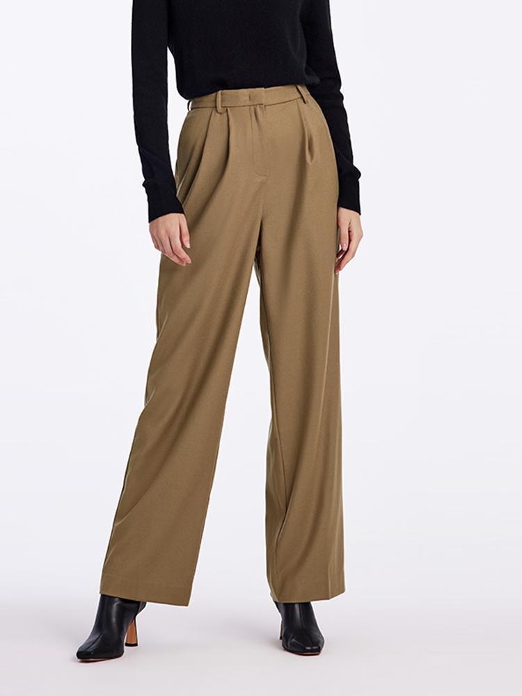 Wool Straight Full Length Pants GOELIA