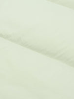 Green Hooded Gathered Waist Goose Down Garment With Belt GOELIA