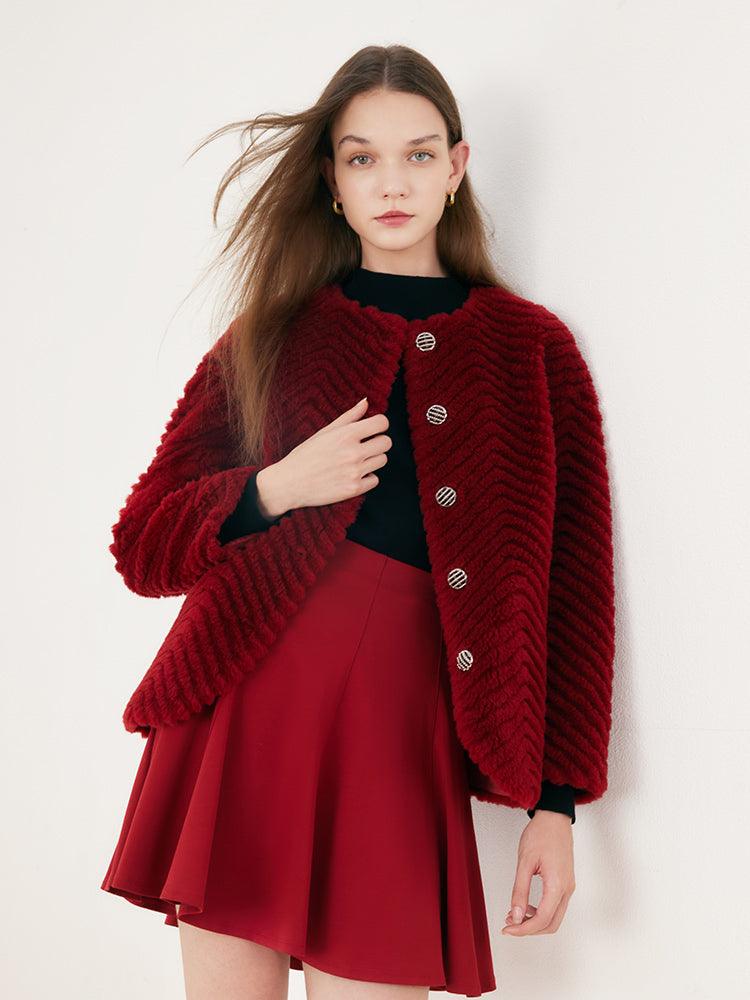 Full Woolen Crop Coat GOELIA