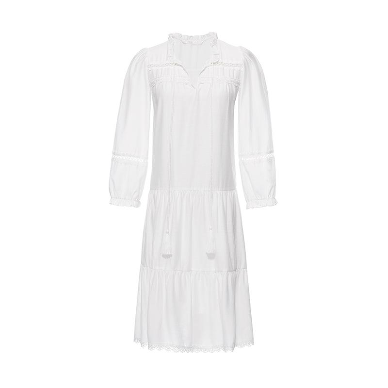 White Acetate Hollow Dress GOELIA