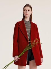 Tencel Wool Double-Faced Lapel Coat GOELIA