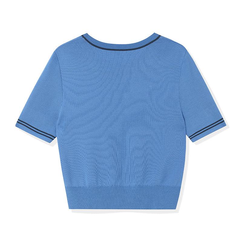 Blue Tencel Acetate Top GOELIA