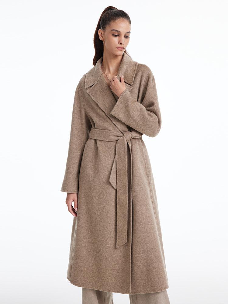 Notched Lapel Cashmere Coat GOELIA