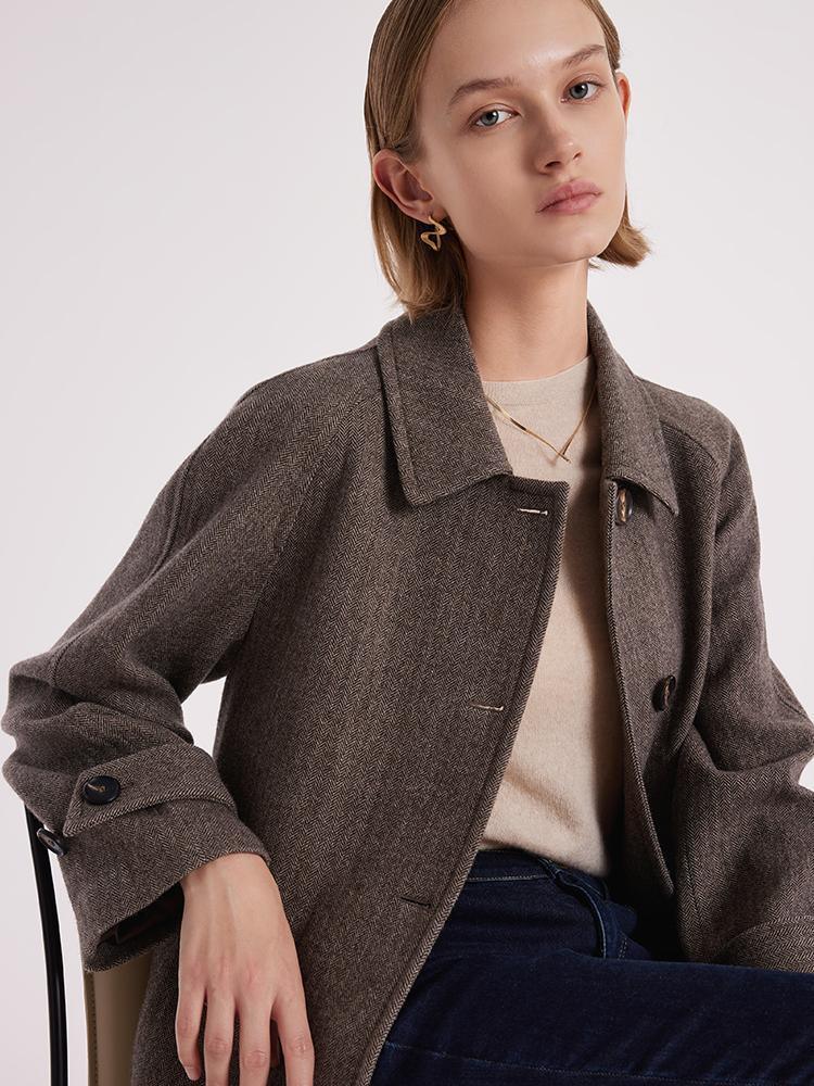 Washable Wool Straight Coat GOELIA