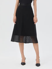 Triacetate Mesh A-Line Skirt GOELIA