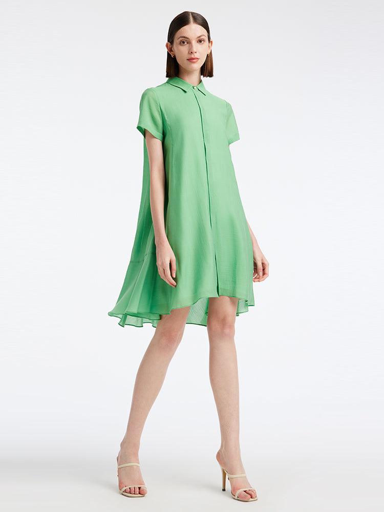 A-line Shirt Dress With Belt GOELIA