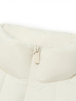 White Stand Collar Short Goose Down Garment GOELIA