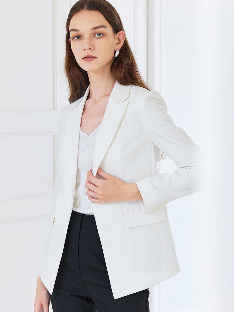 White Slim Blazer GOELIA