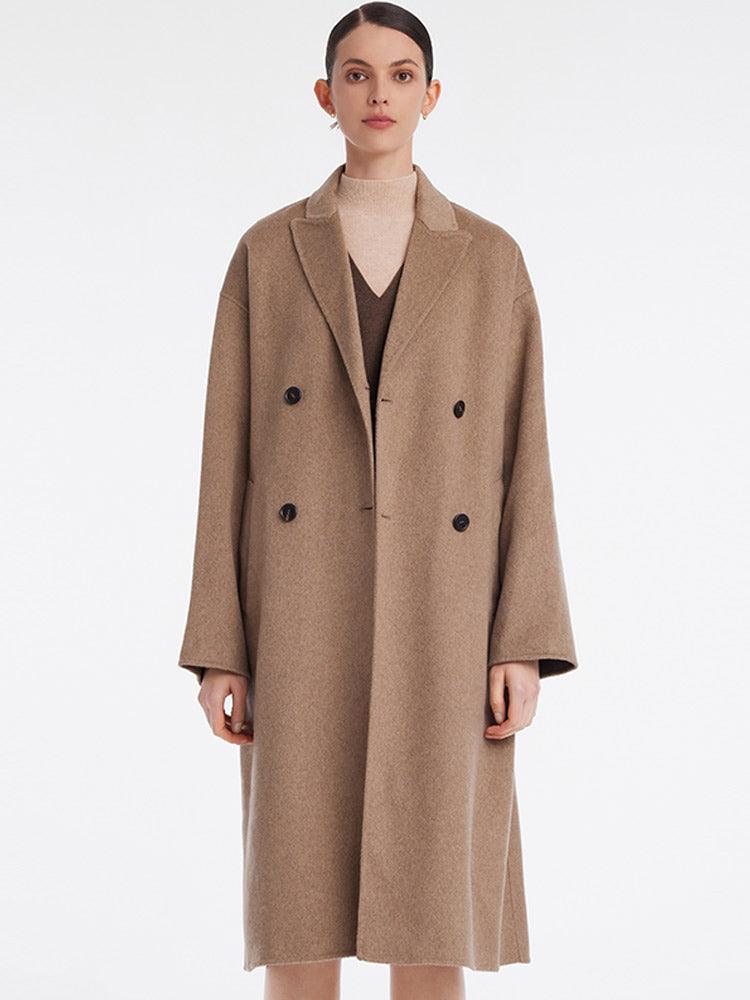 Pure Cashmere Woolen Coat GOELIA