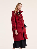 Cheongsam Button Hooded Mid-Length Goose Down Garment GOELIA